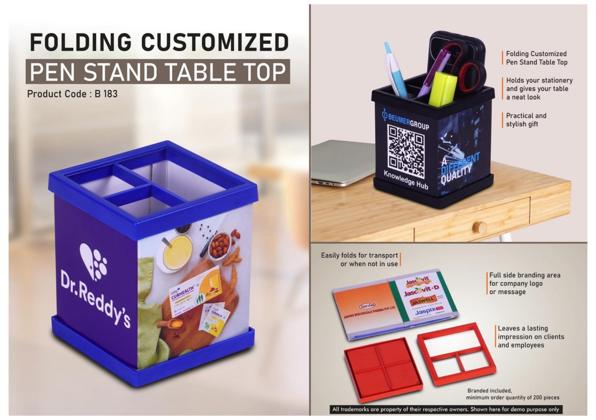 Folding Customized Pen Stand Table Top