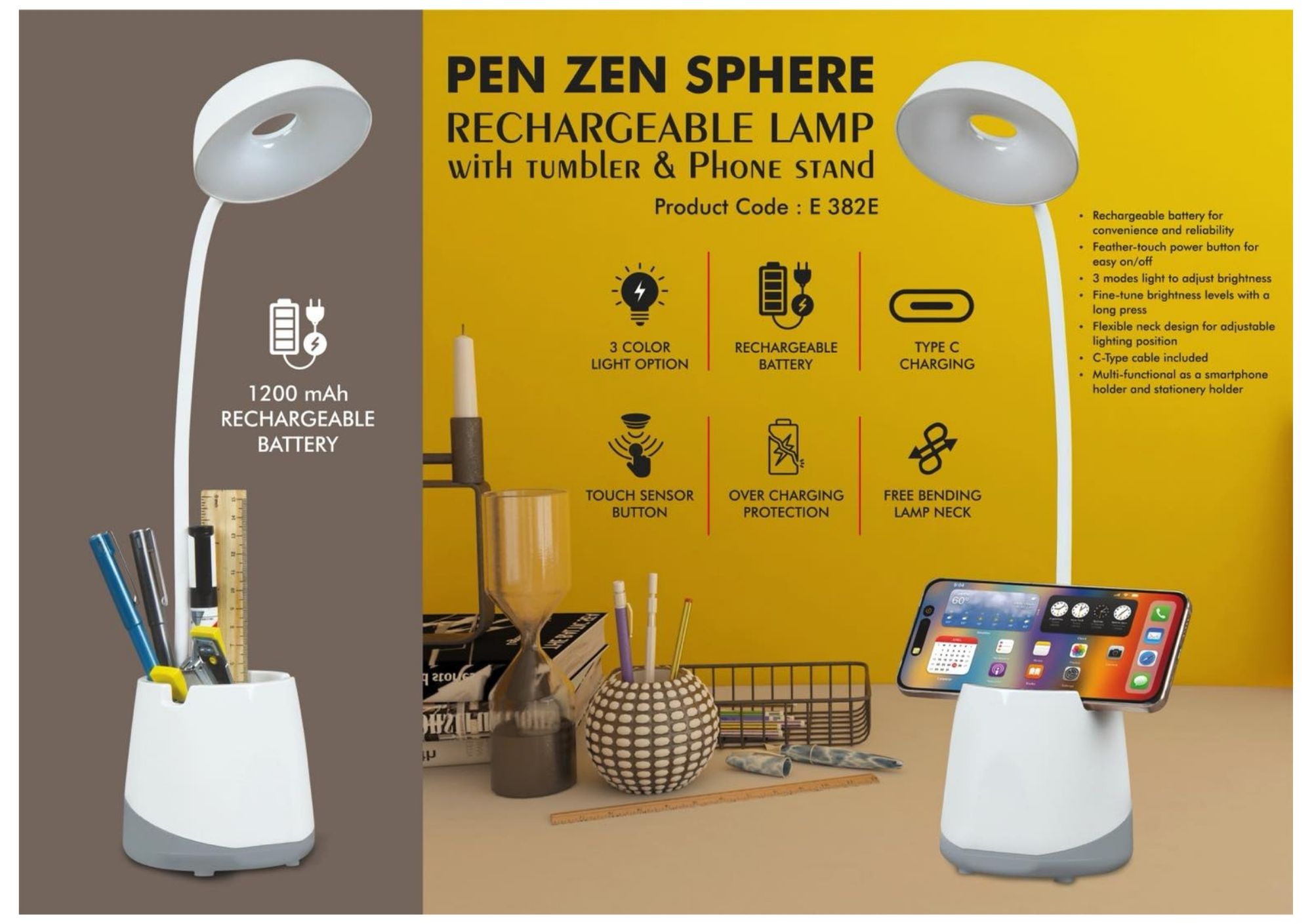 Pen Zen Sphere Rechargeable Lamp