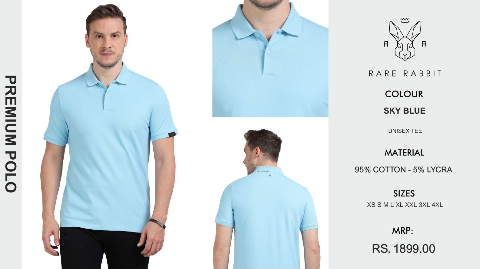Premium Polo Sky Blue