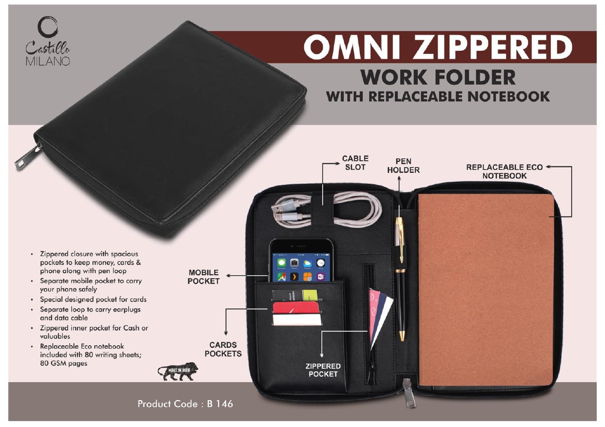 Omni Zippered Work Folder