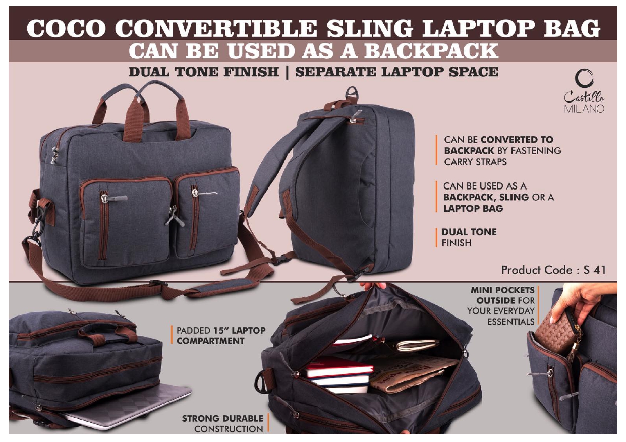 Coco Convertible Sling Laptop Bag