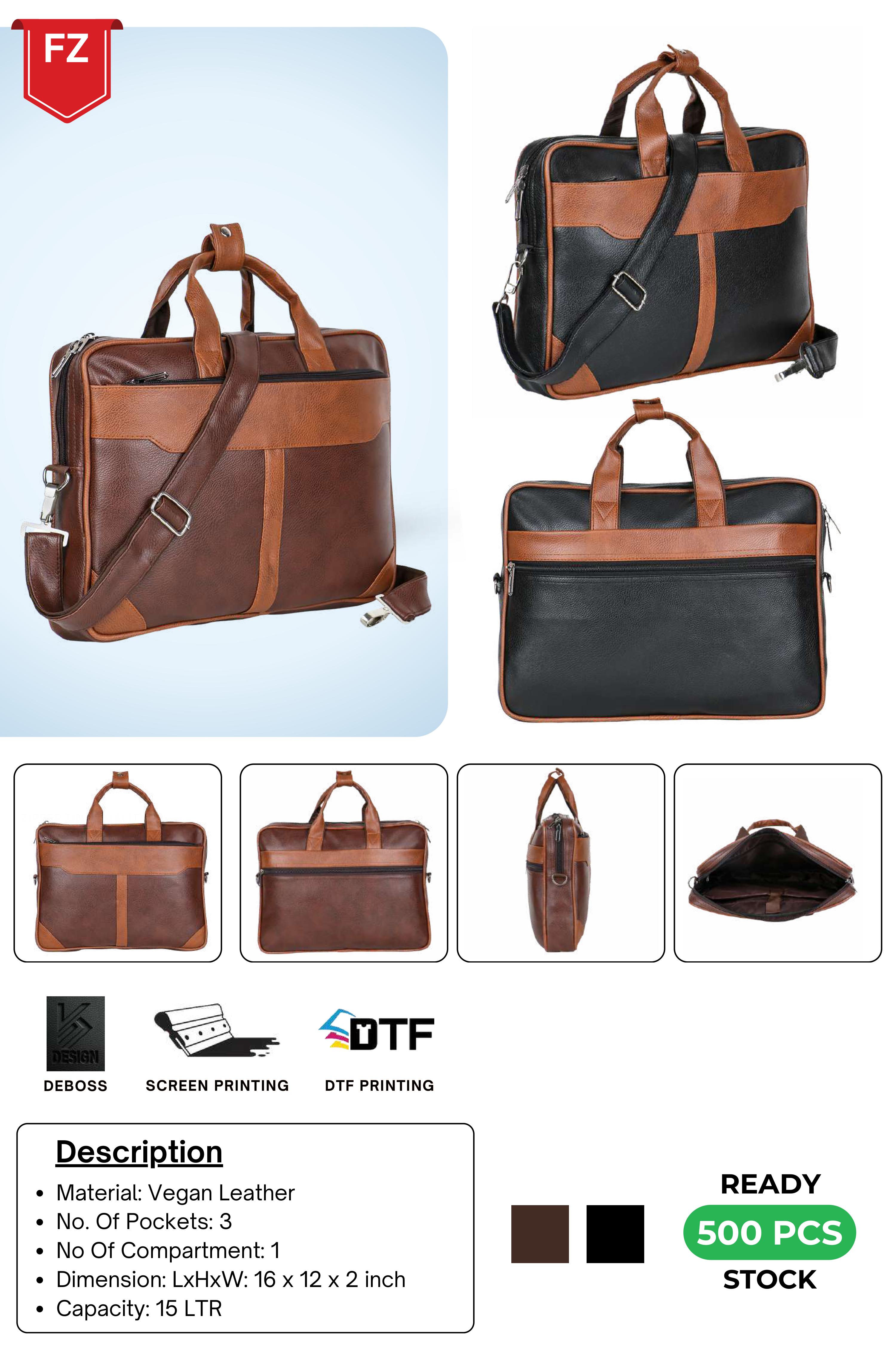 Vegan Leather Laptop Bag