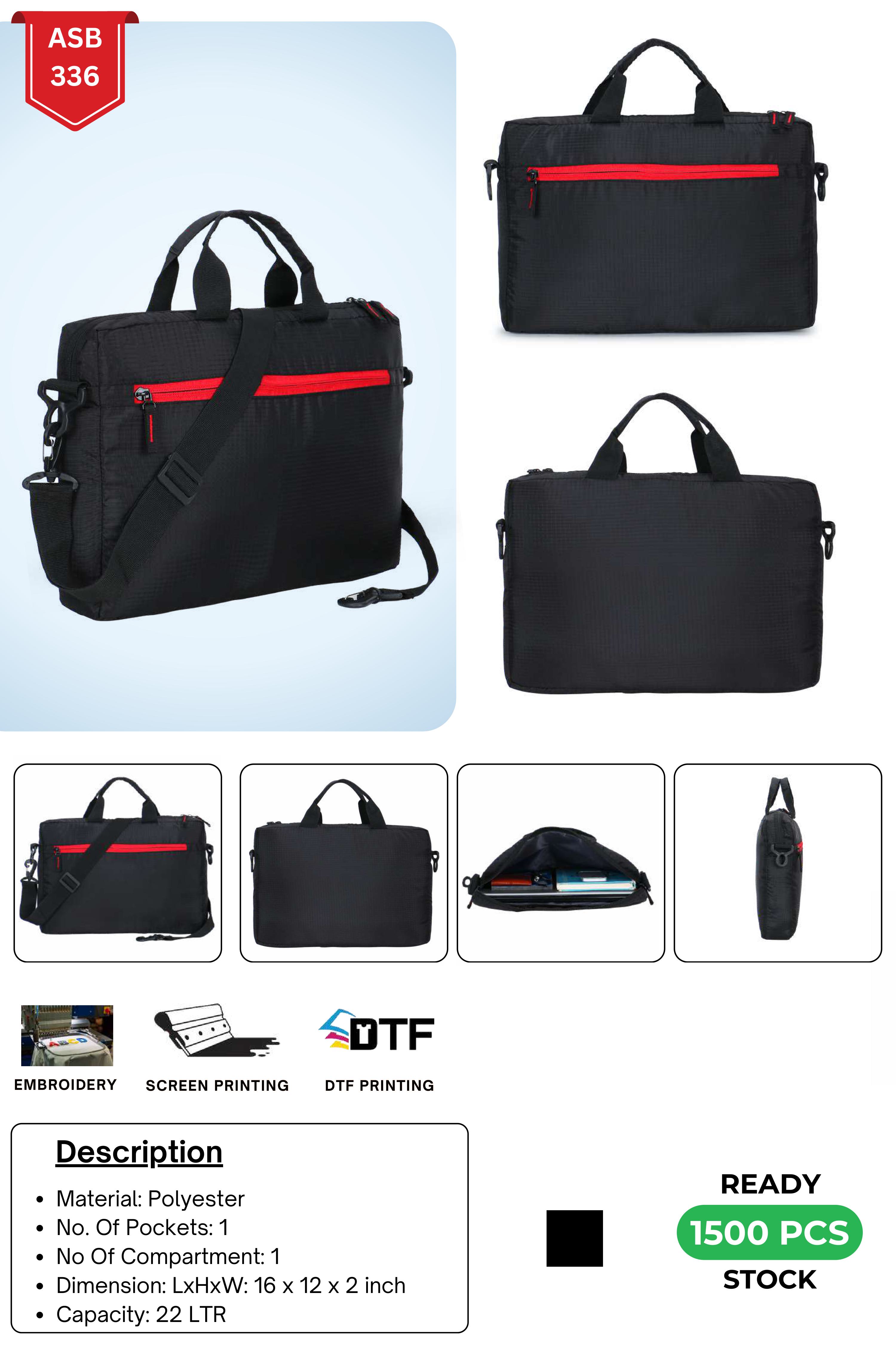 Professional Black Laptop Bag