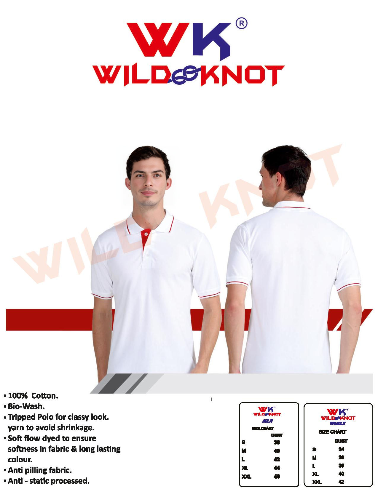 Wild Knot White Polo T-Shirt