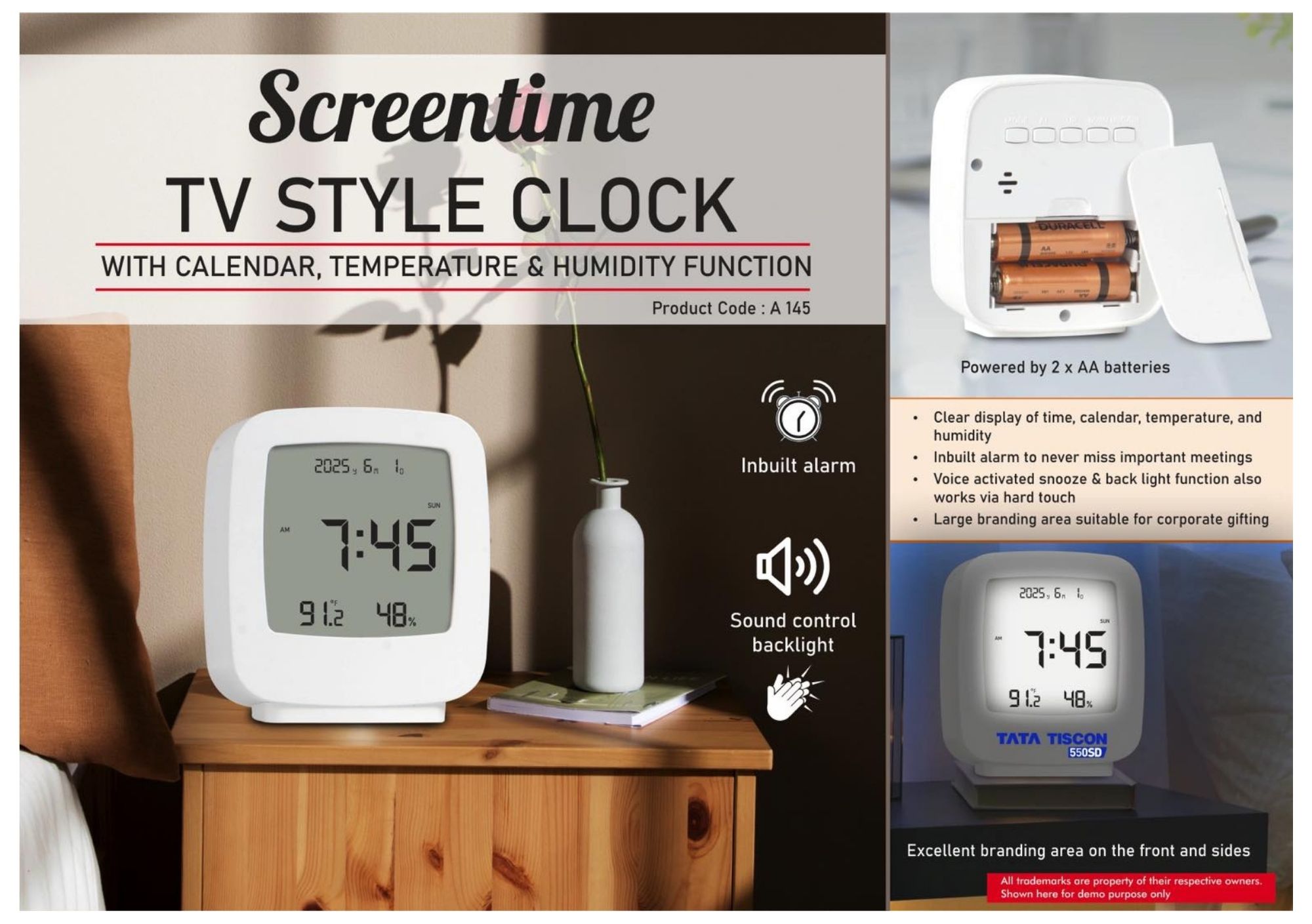 Screentime TV Style Clock