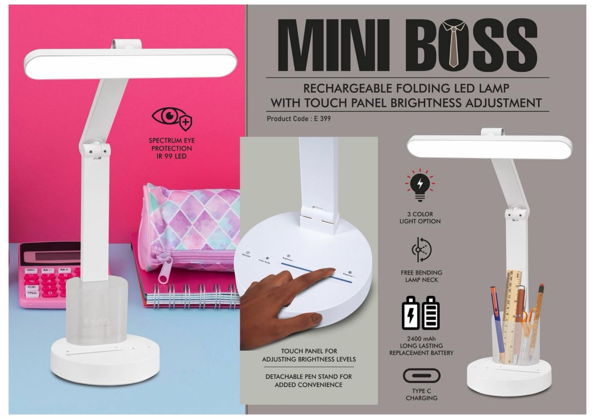Mini Boss Rechargeable Folding LED Lamp
