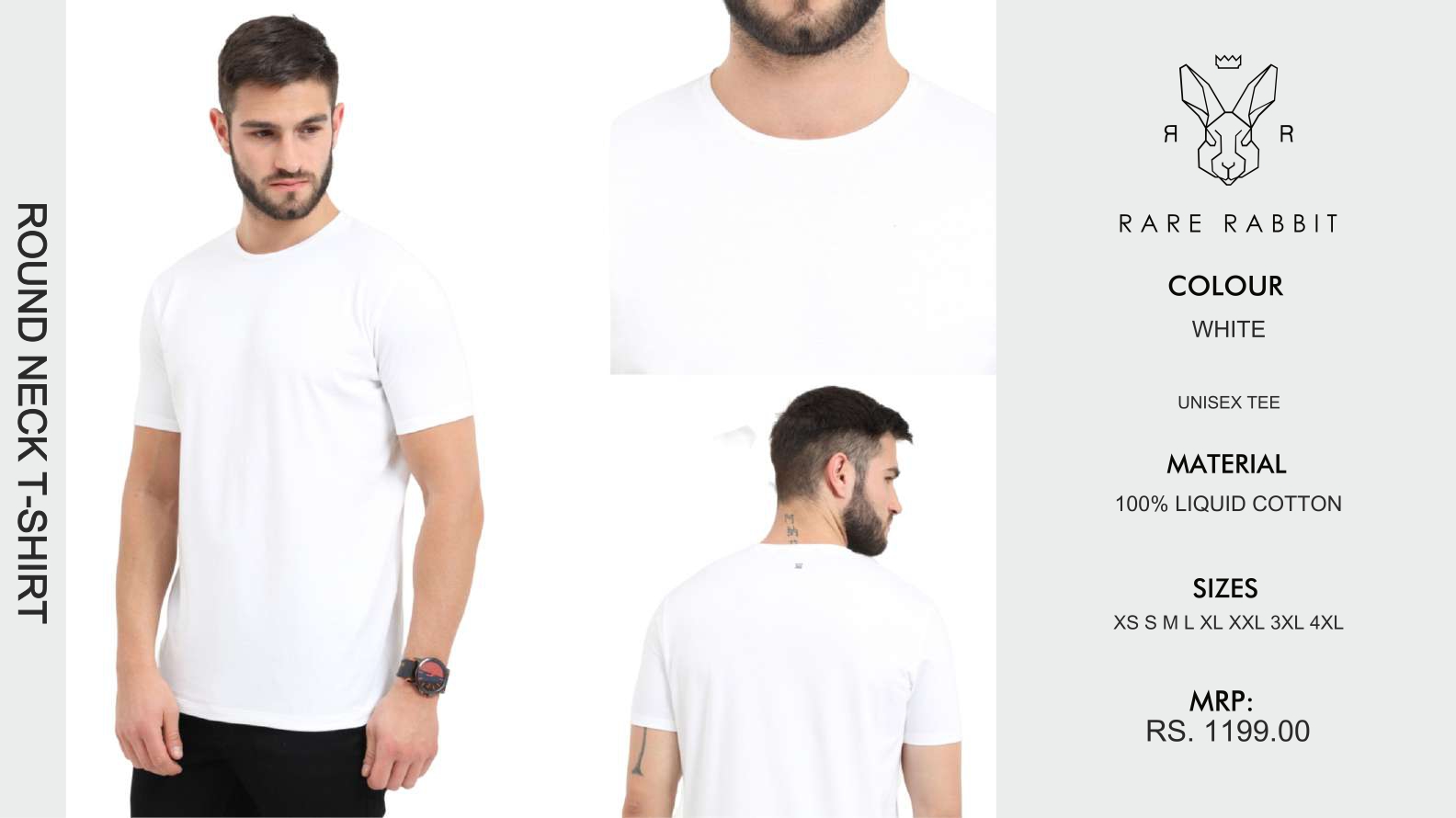 Round Neck White T-Shirt