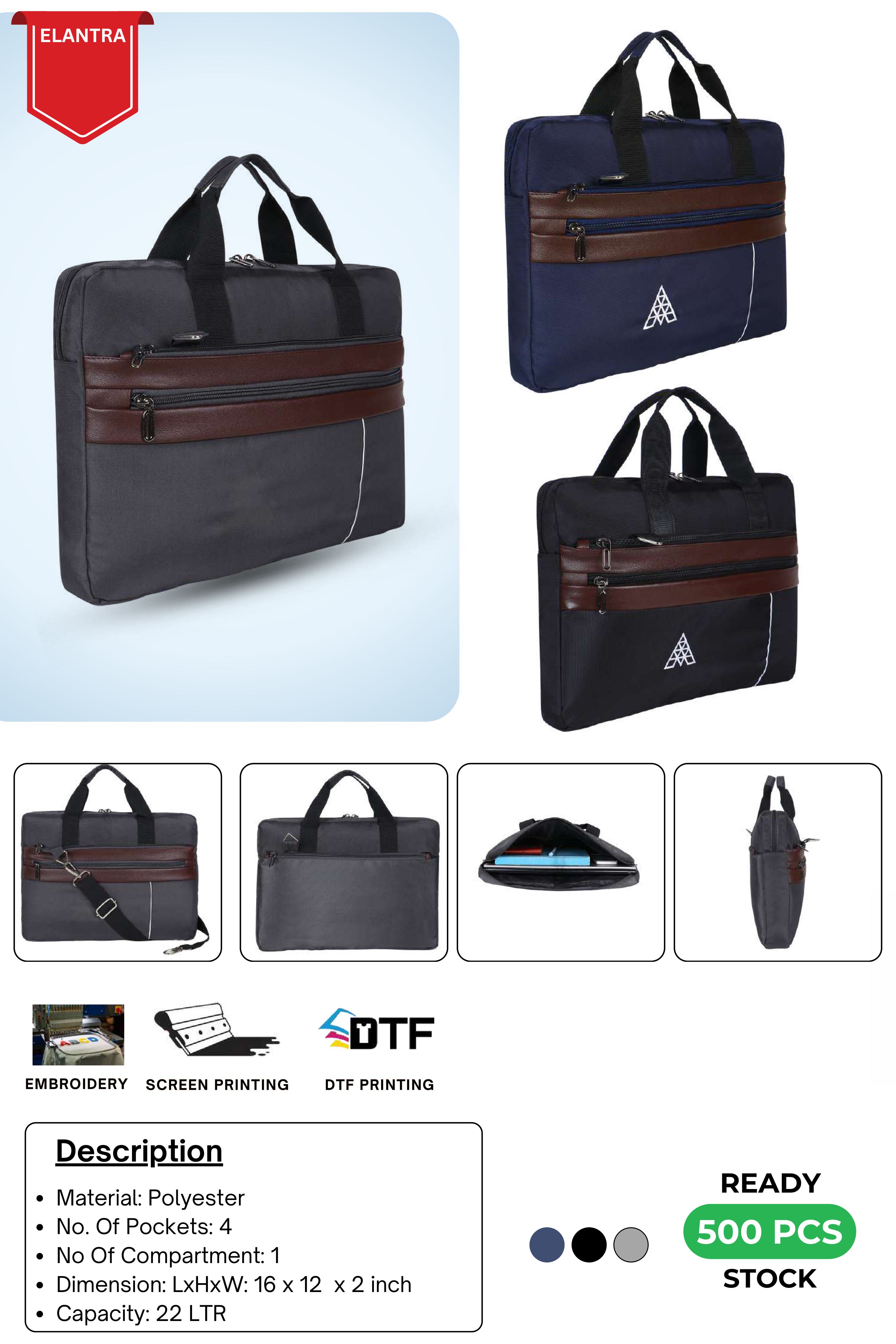 Elantra Polyester Laptop Bag