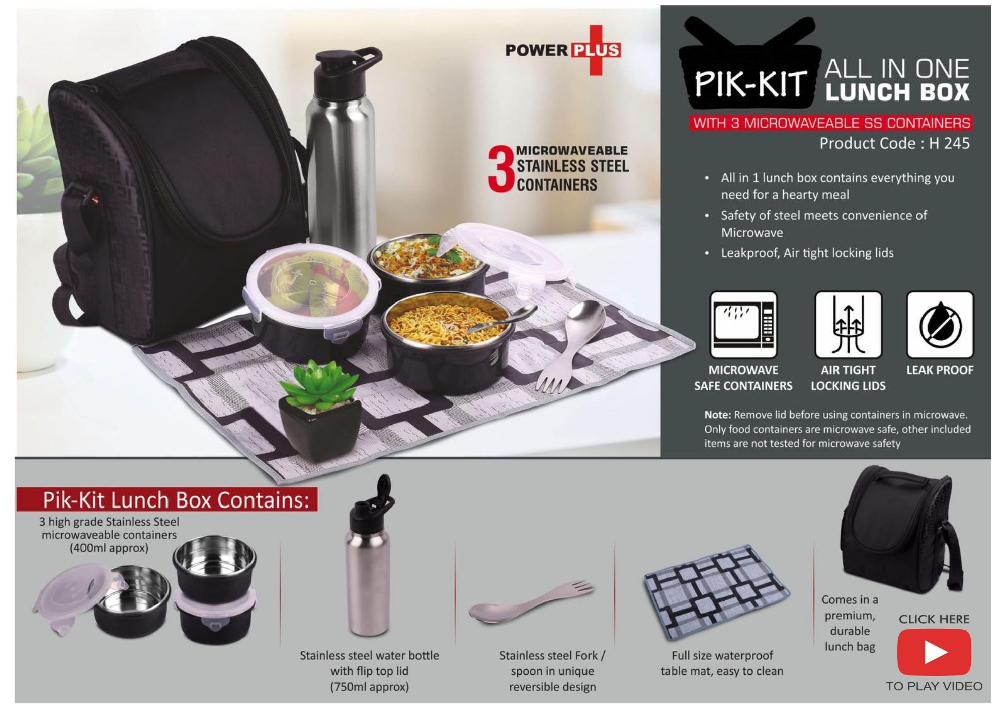 Pik-Kit All In One Lunch Box