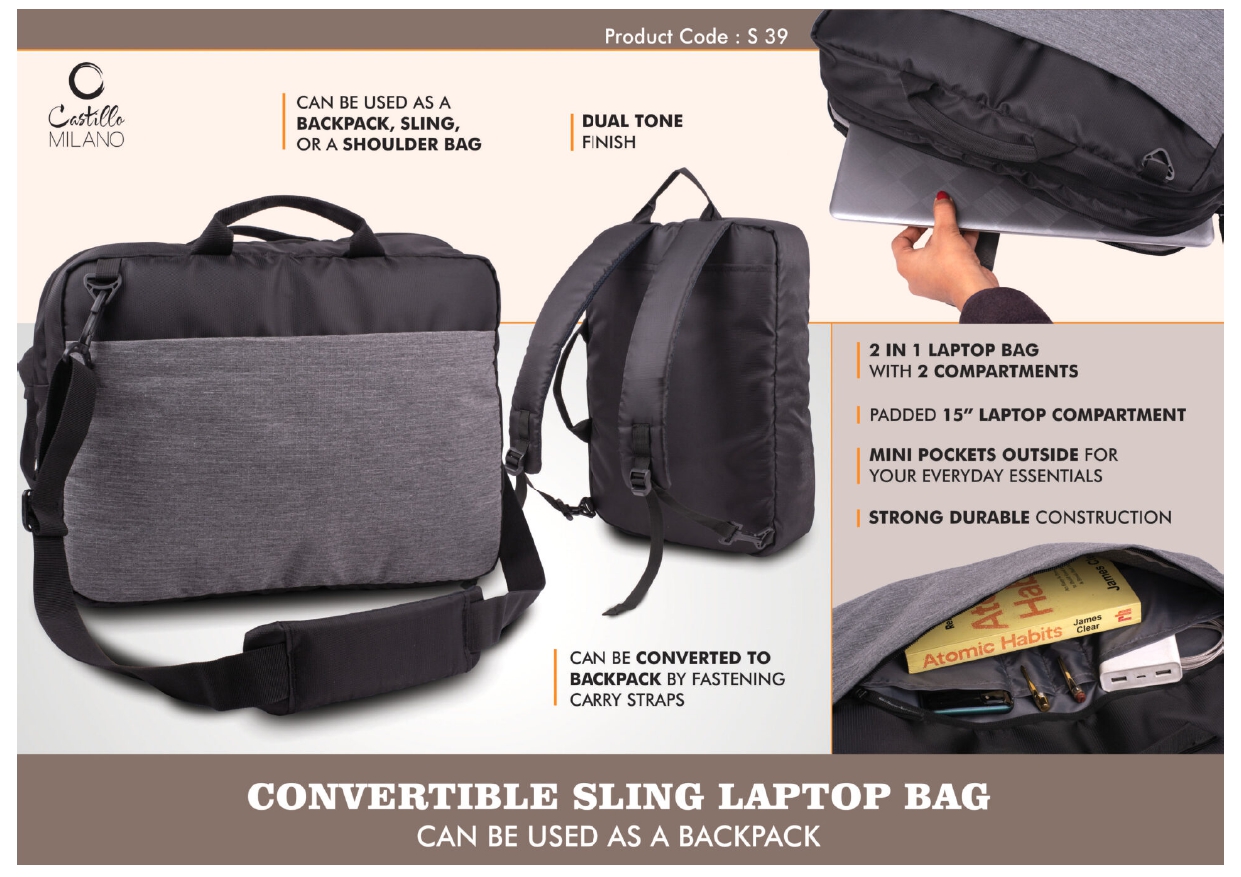 Convertible Sling Laptop Bag