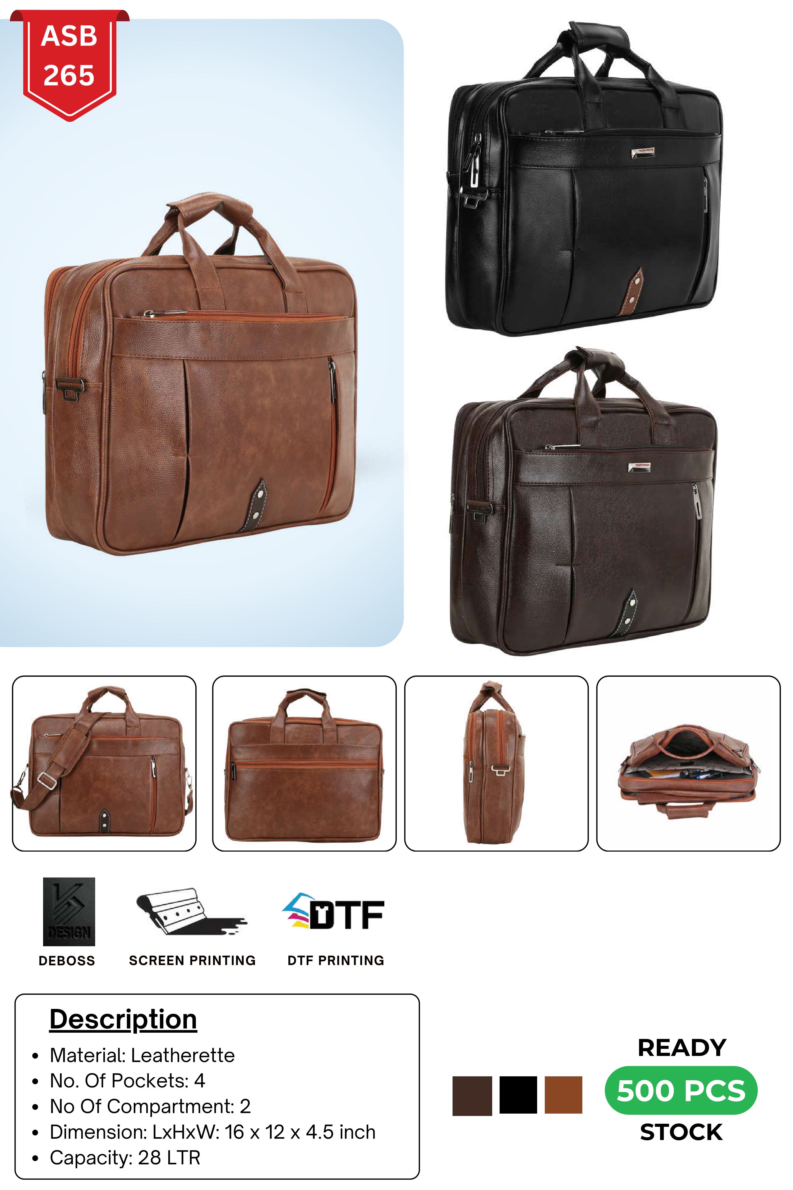 Leatherette Office Laptop Bag