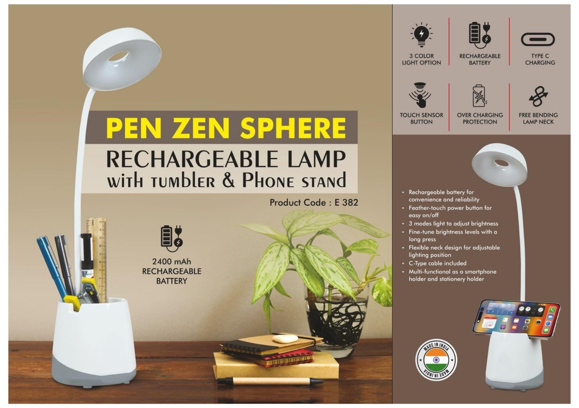Pen Zen Sphere Rechargeable Lamp