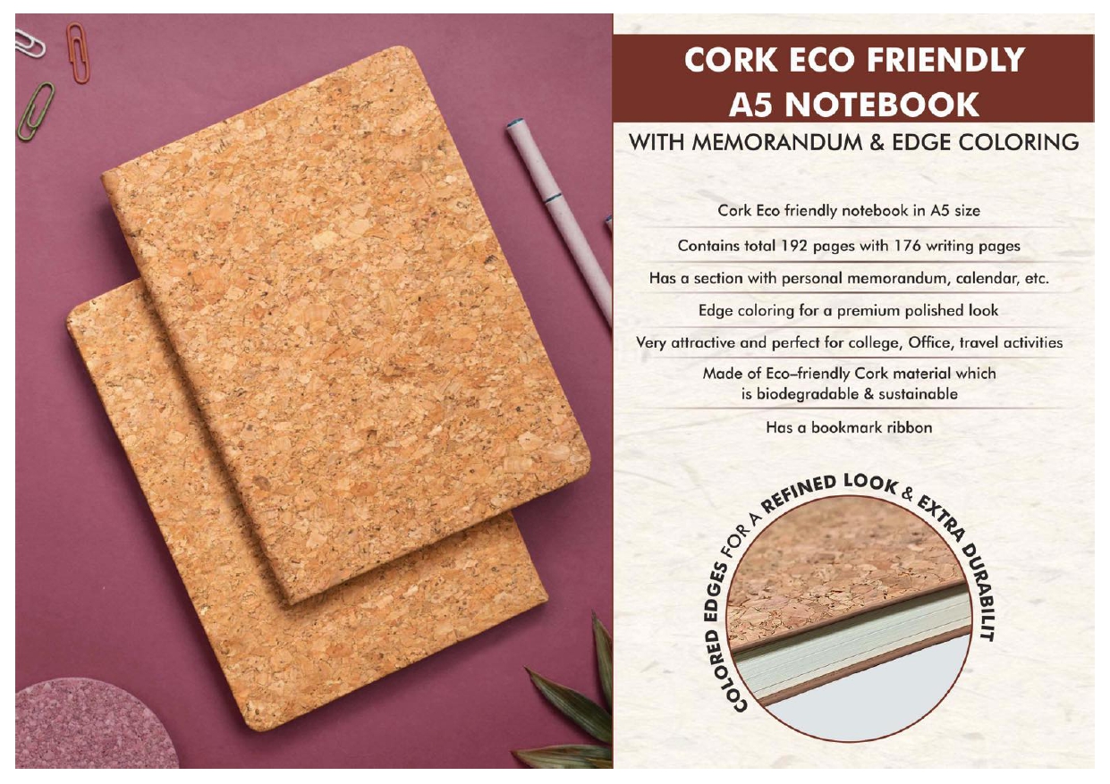 Cork Eco Friendly A5 Notebook