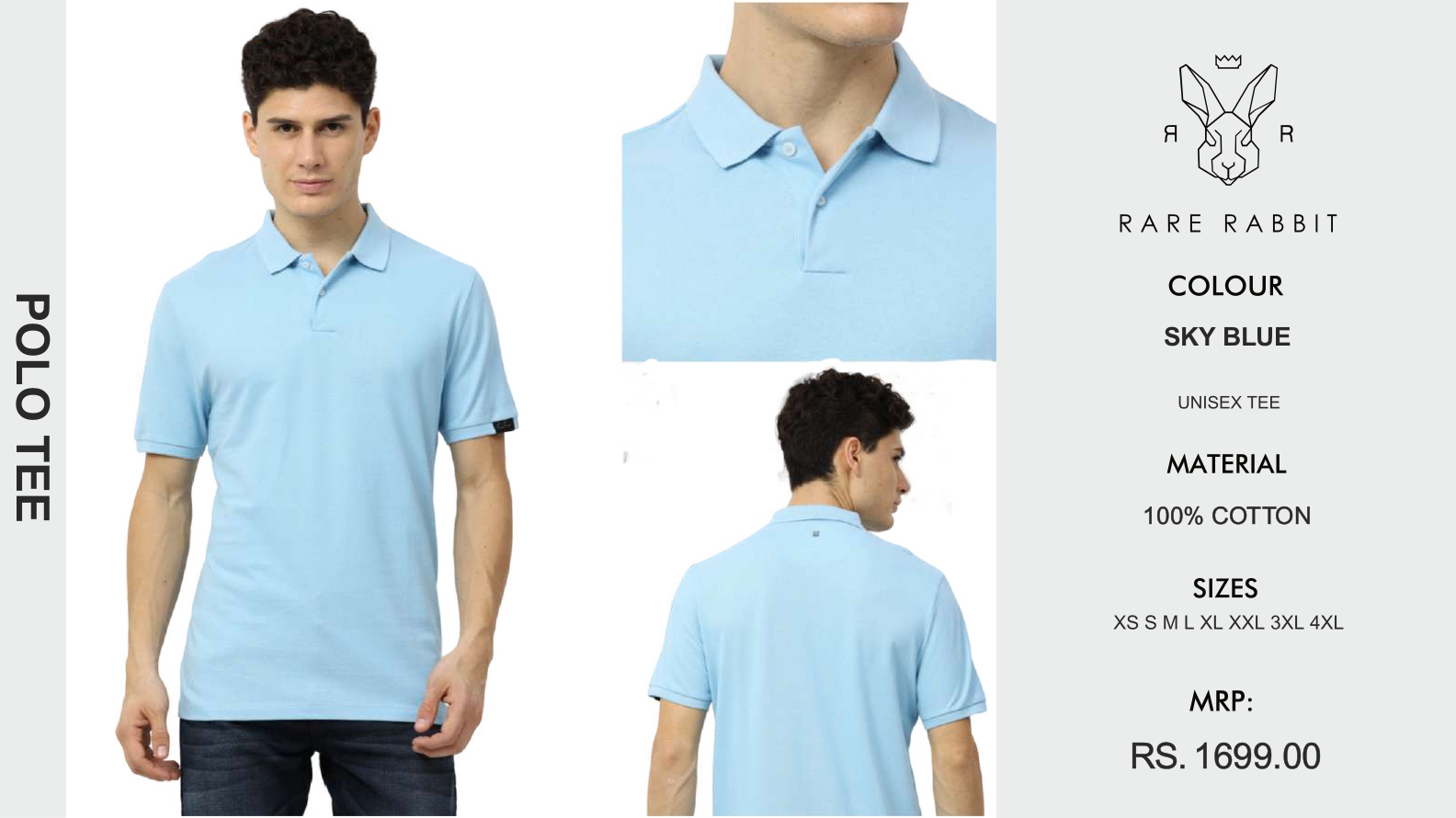 Sky Blue Polo Tee