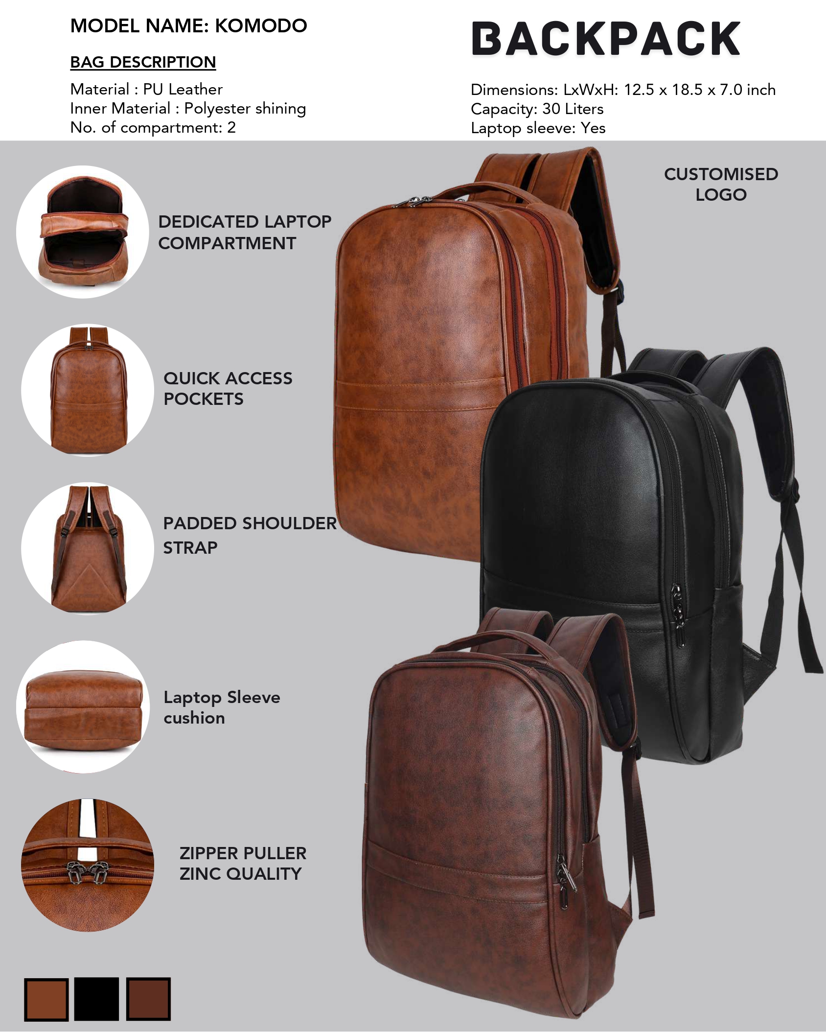 Komodo Laptop Backpack