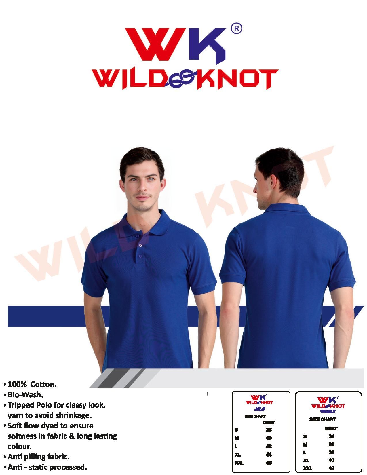 Wild  Knot Blue Polo Shirt