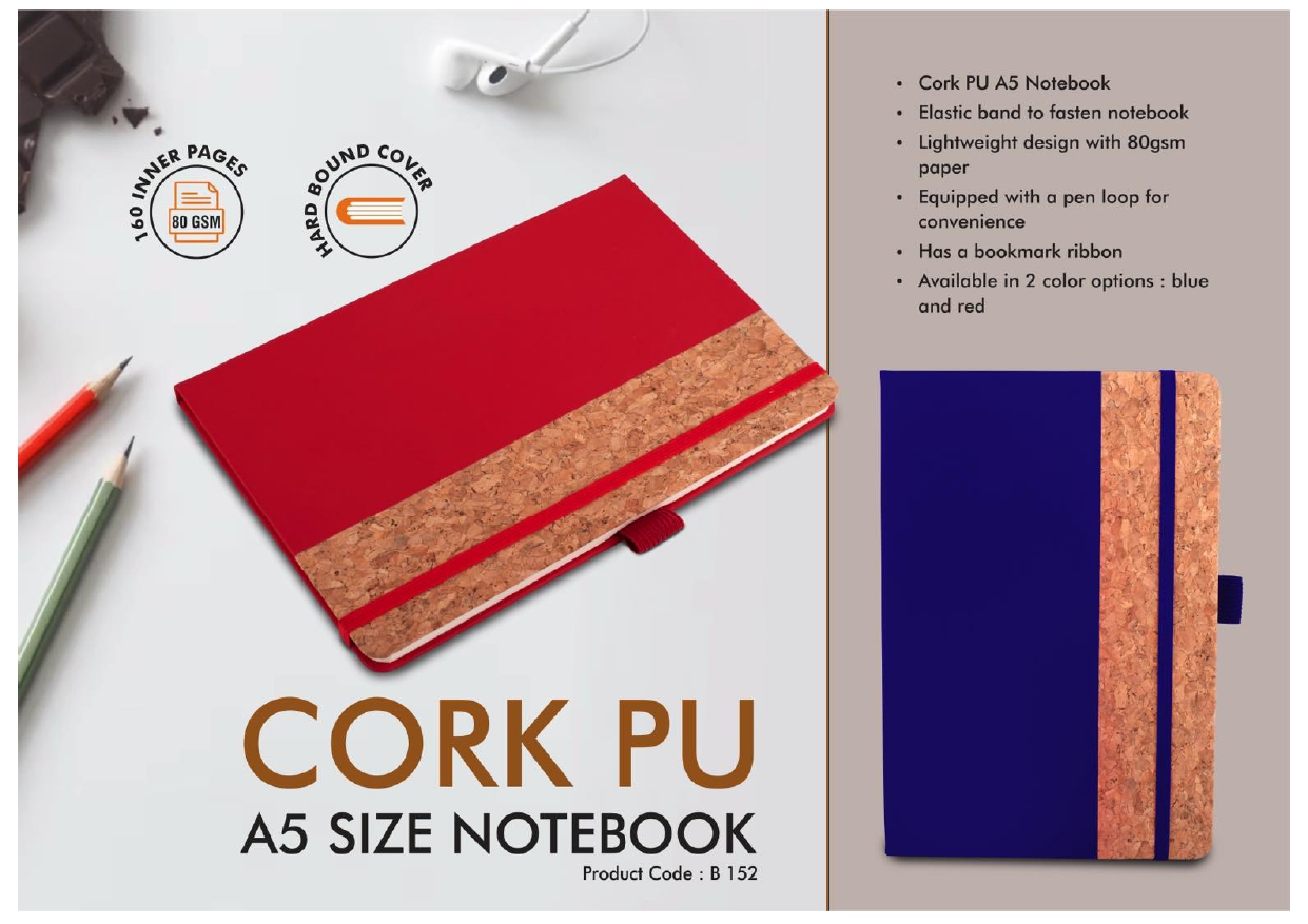 Cork PU A5 Notebook