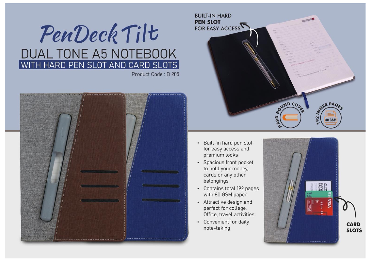 PenDeck Tilt Dual Tone A5 Notebook