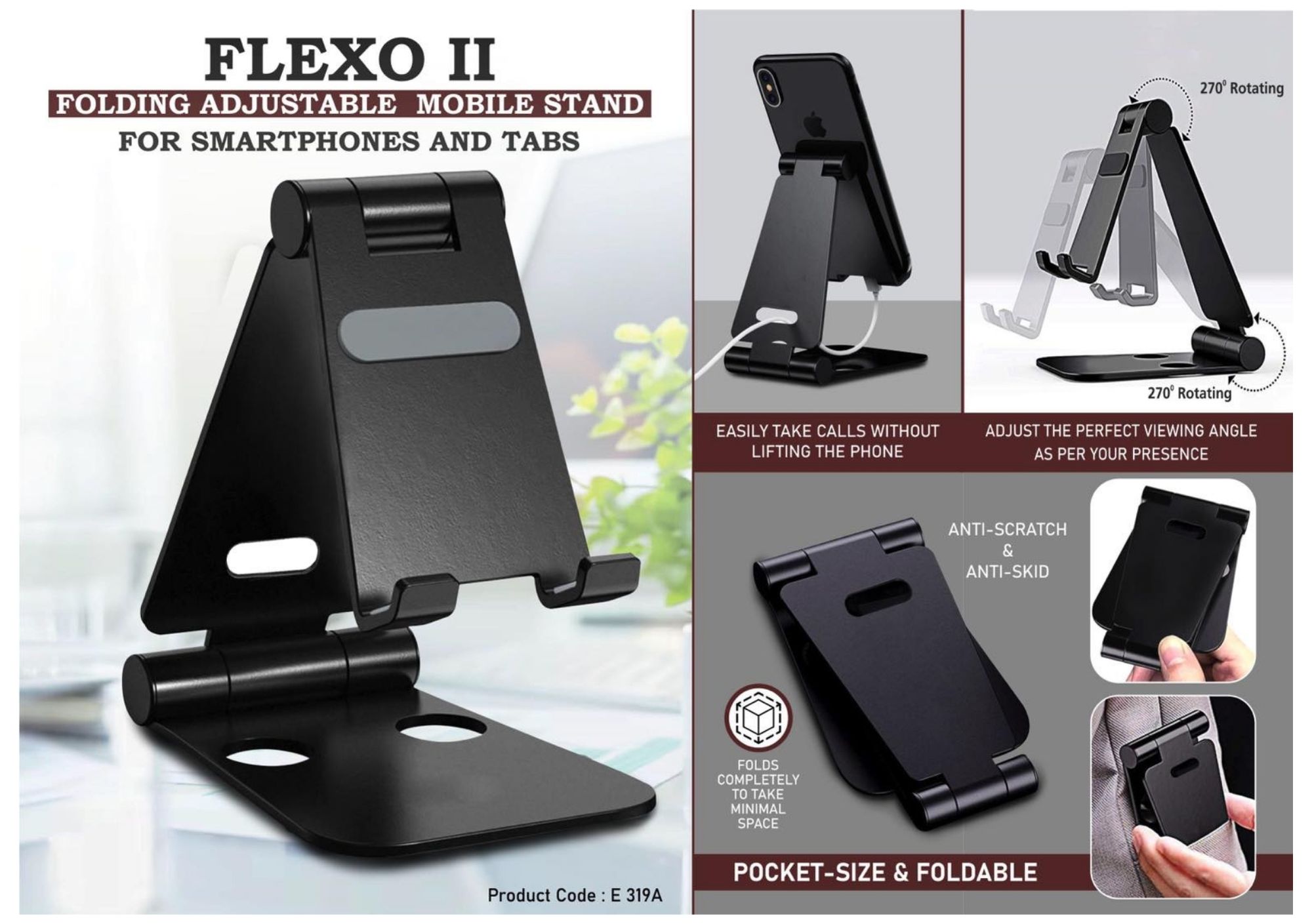 Flexo II Folding Adjustable Mobile Stand