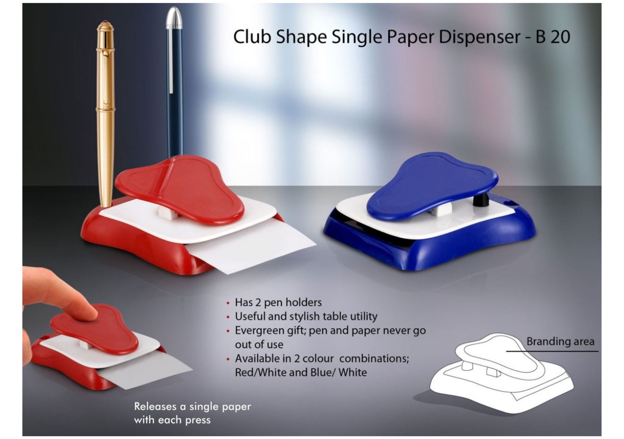 Club Shape Single Paper Dispenser