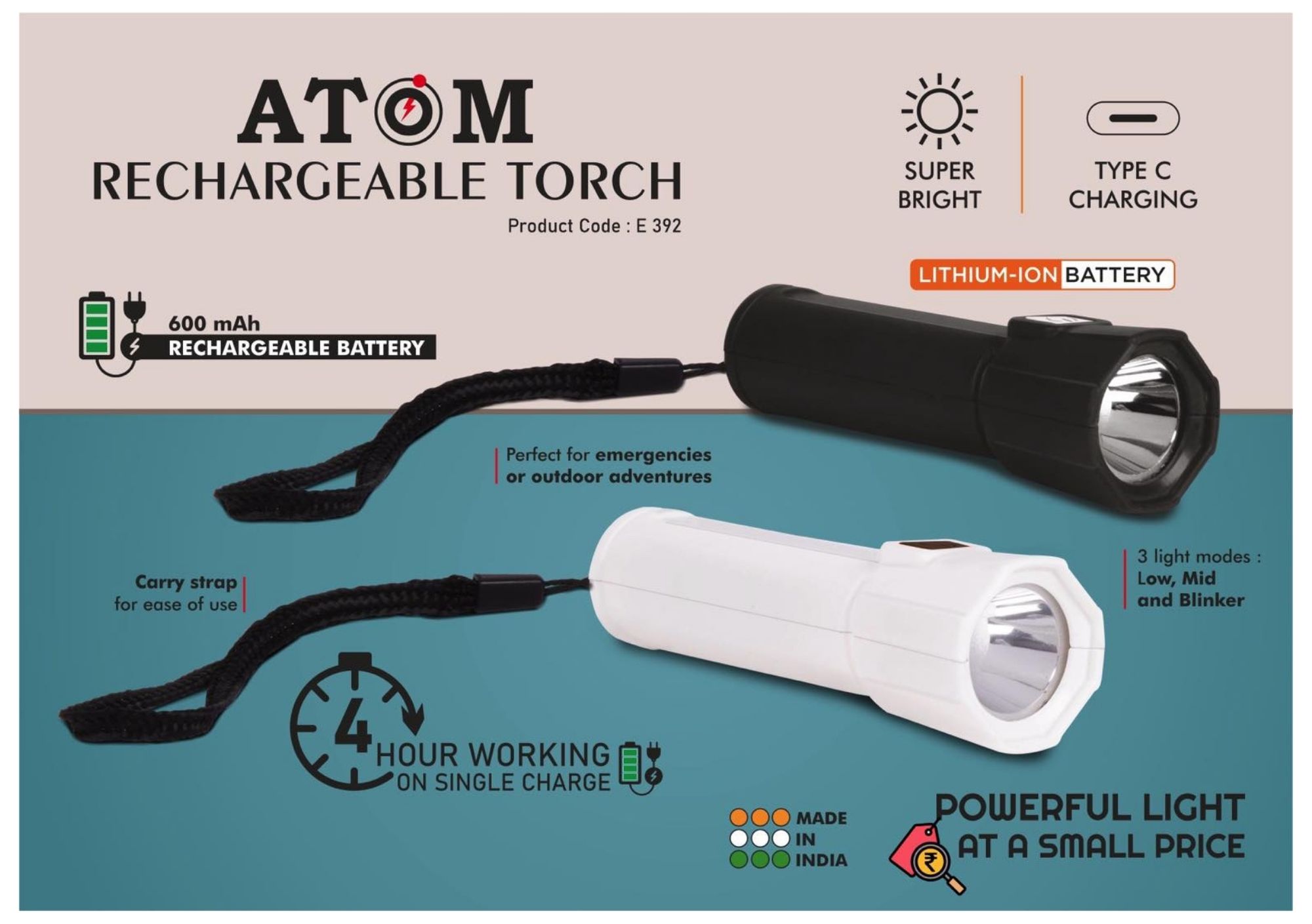 Atom Rechargeable Torch