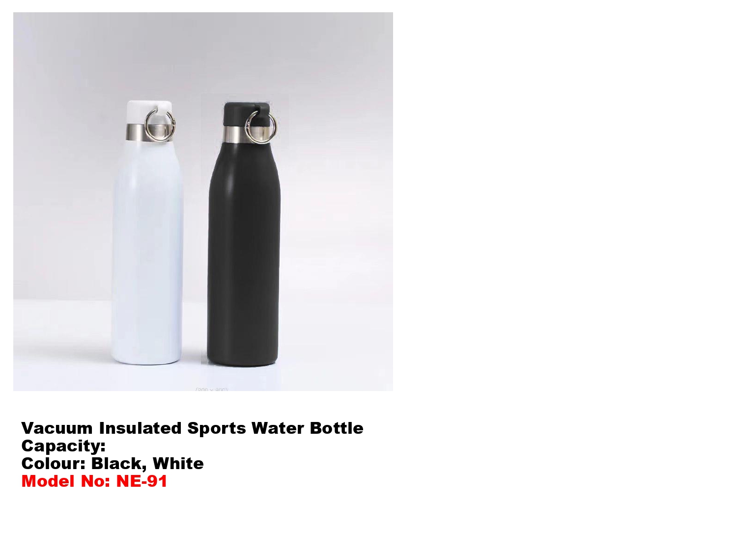 Vacuum Insulated Sports Water Bottle MIN 100 PCS