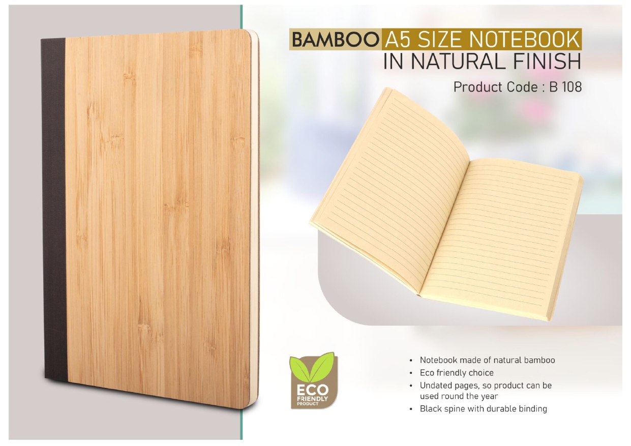 Bamboo A5 Size Notebook