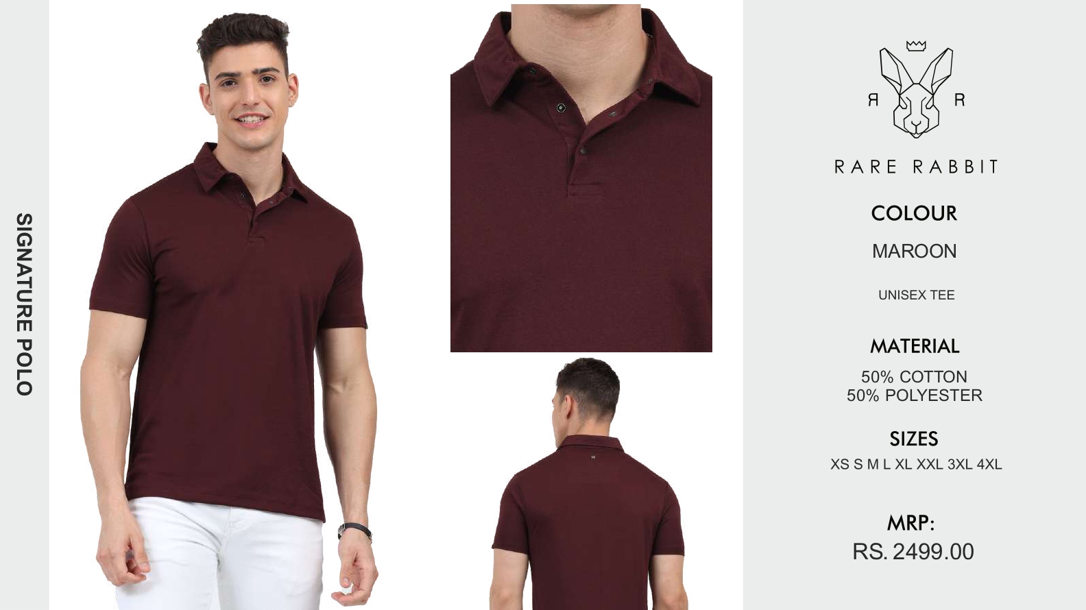 Signature Polo Maroon