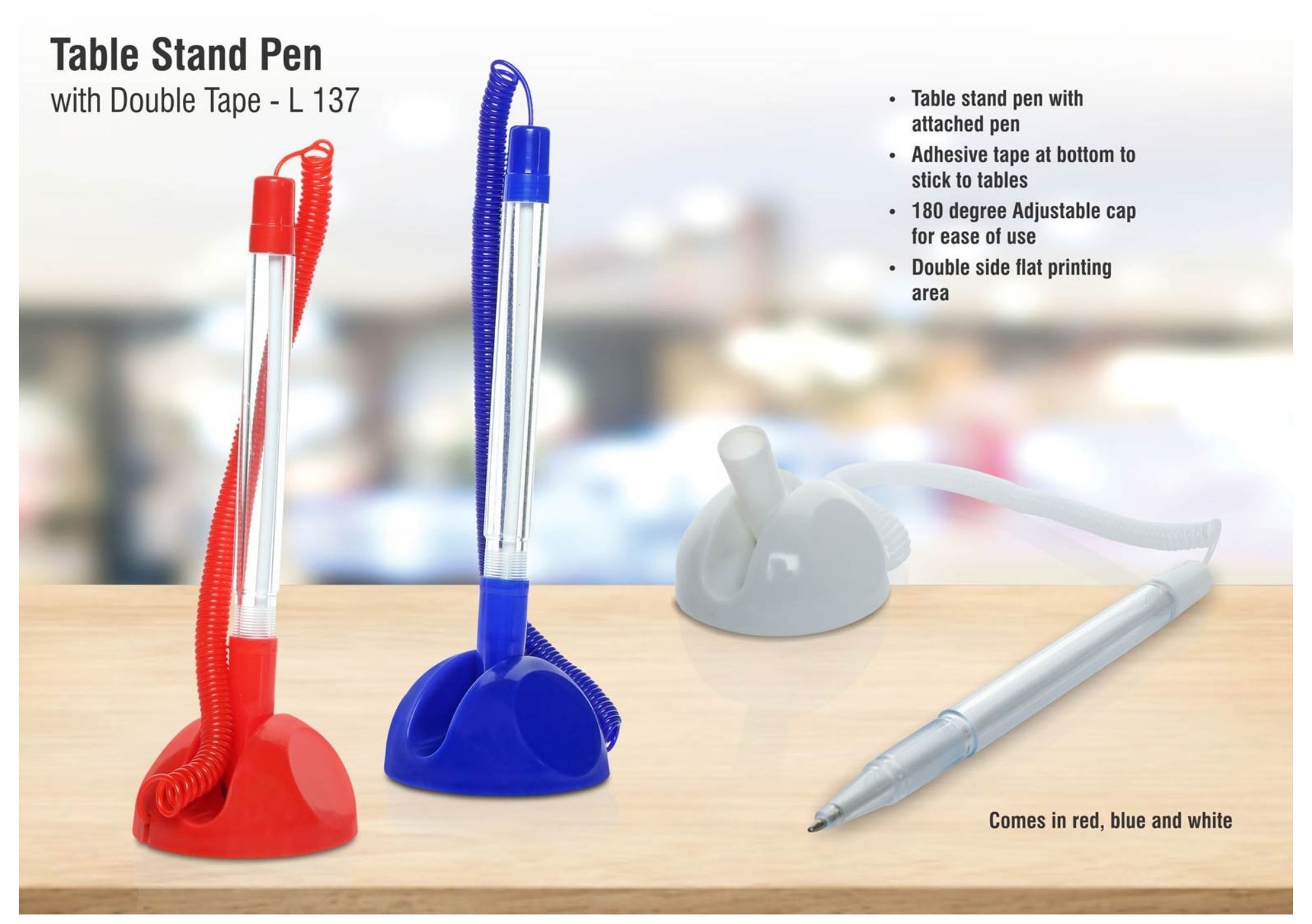 Table Stand Pen with Double Tape