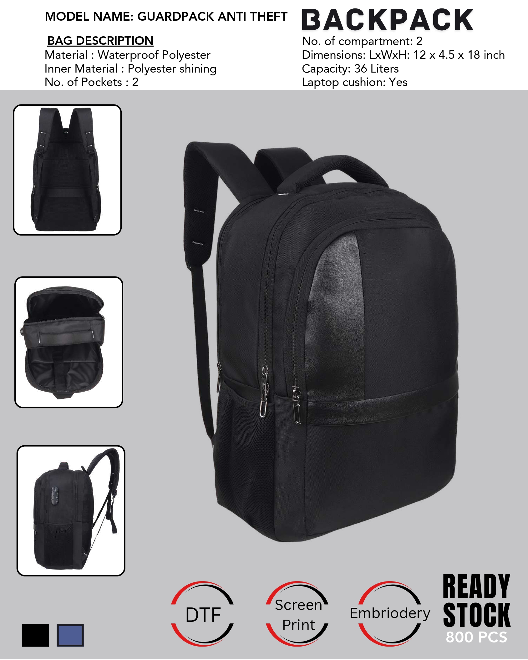 Guardpack Anti-Theft Backpack
