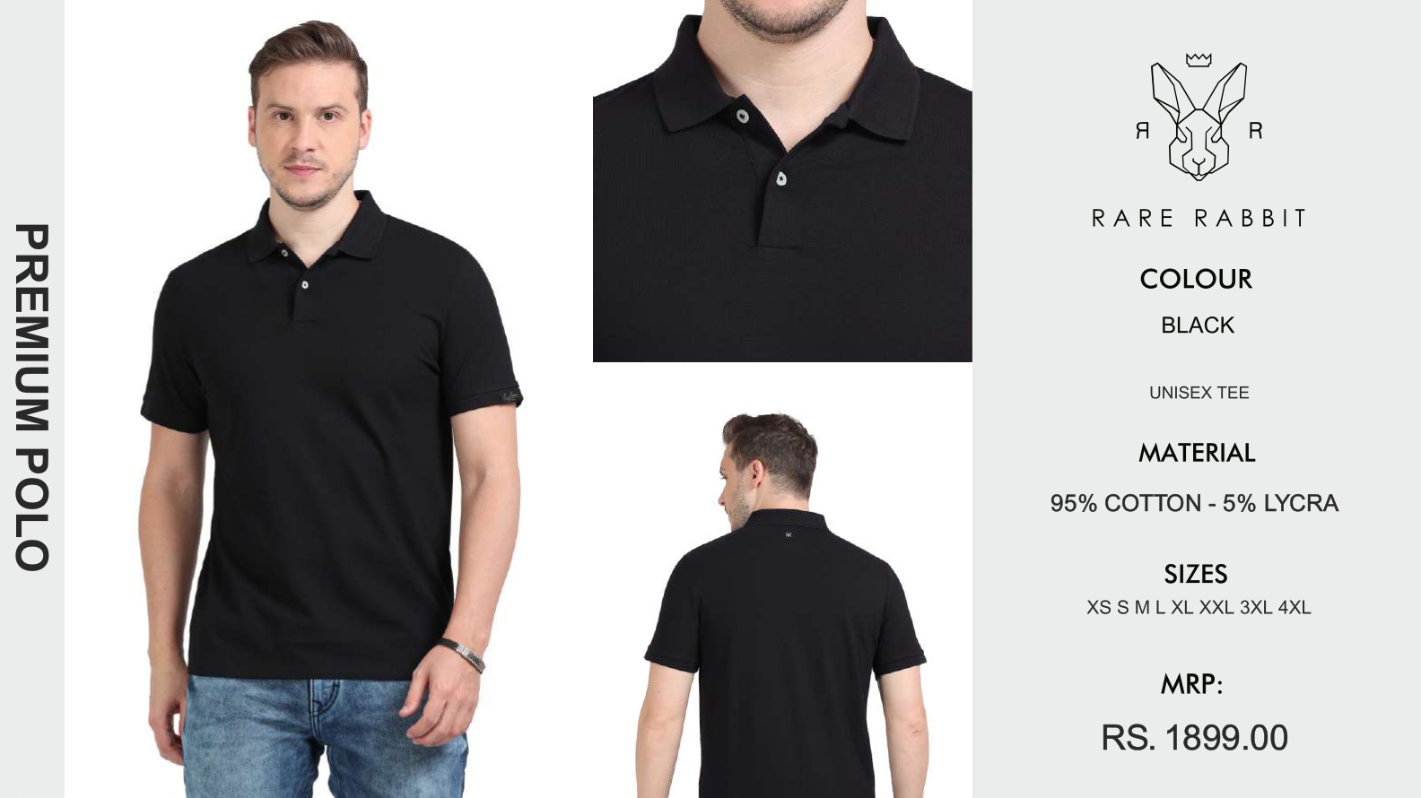 Premium Black Polo Tee