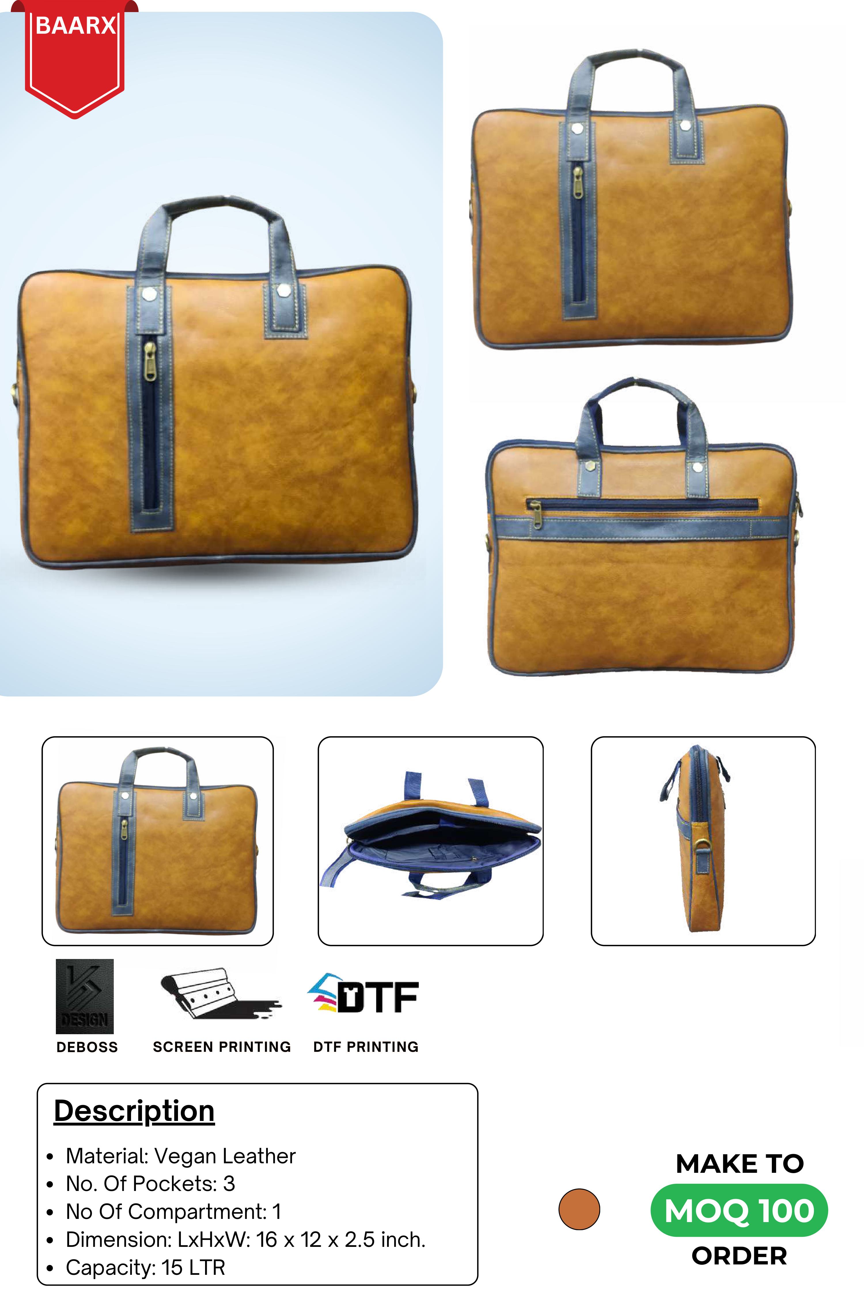 Vegan Leather Laptop Bag