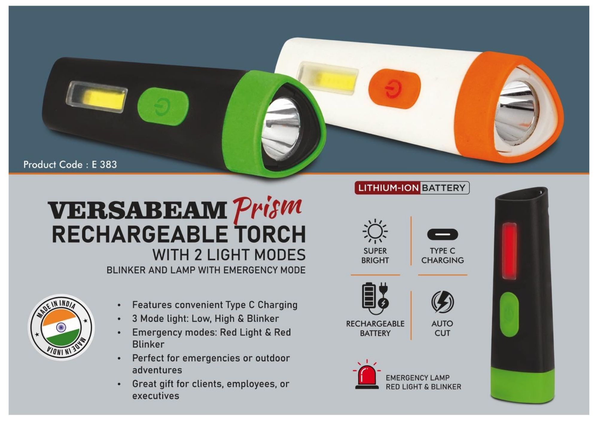 Versabeam Prism Rechargeable Torch