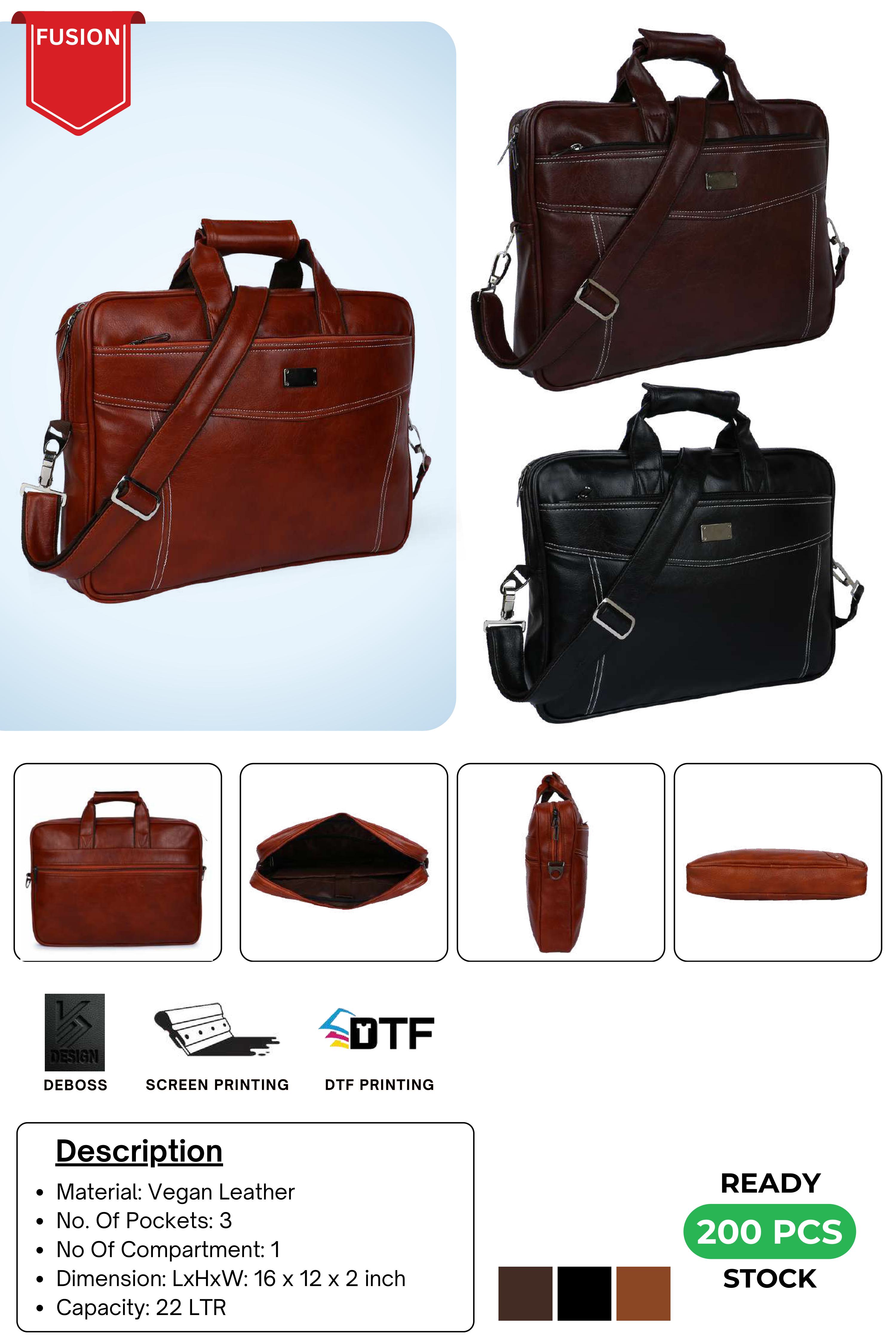 Vegan Leather Office Bag
