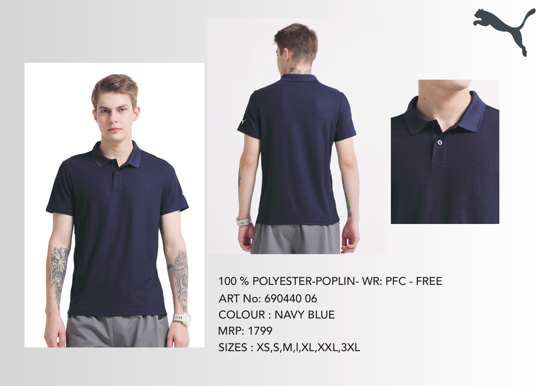 Puma Navy Blue Polo Shirt