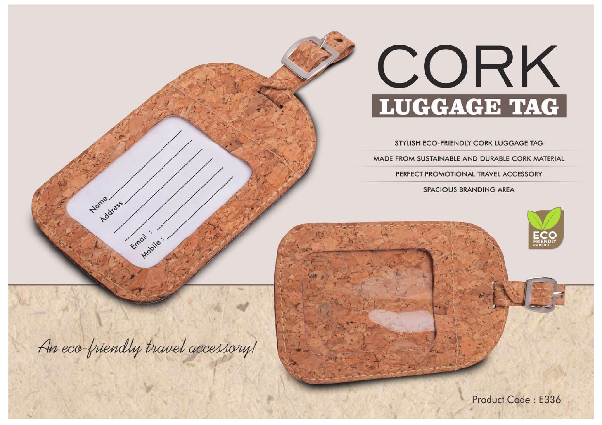 Cork Luggage Tag
