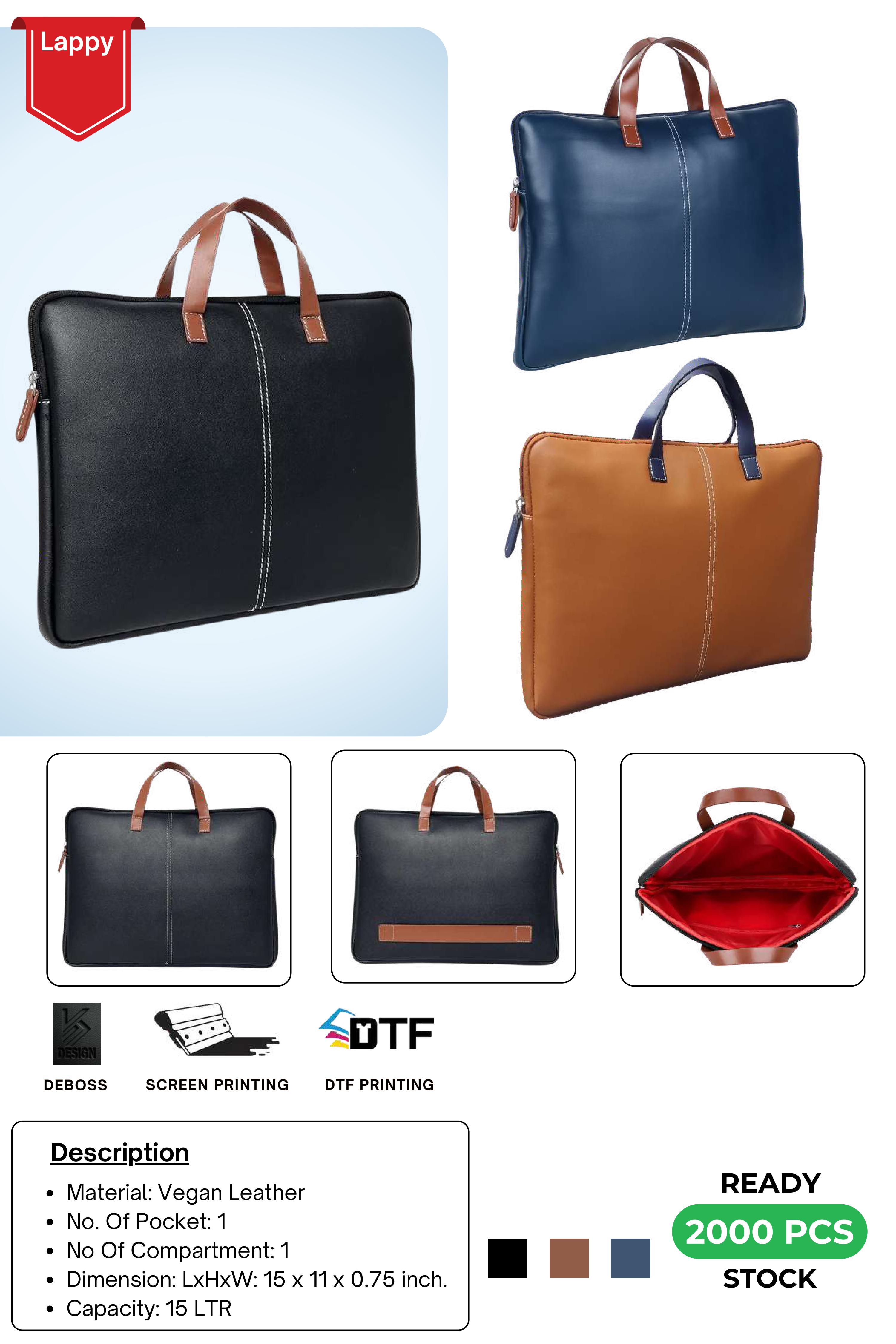 Vegan Leather Laptop Bag