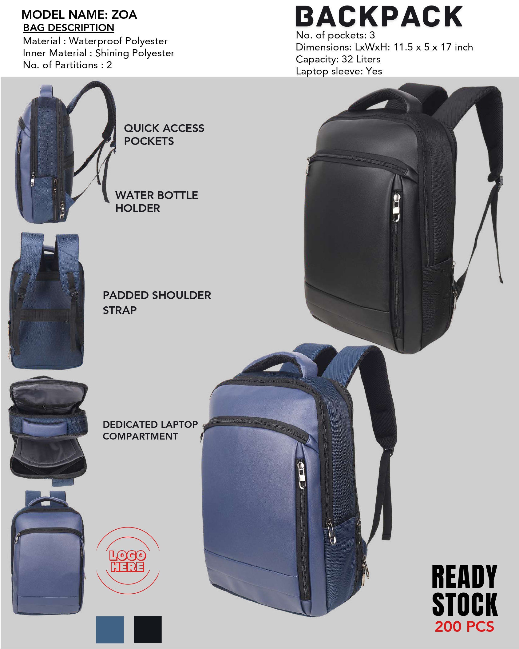 Zoa Waterproof Backpack