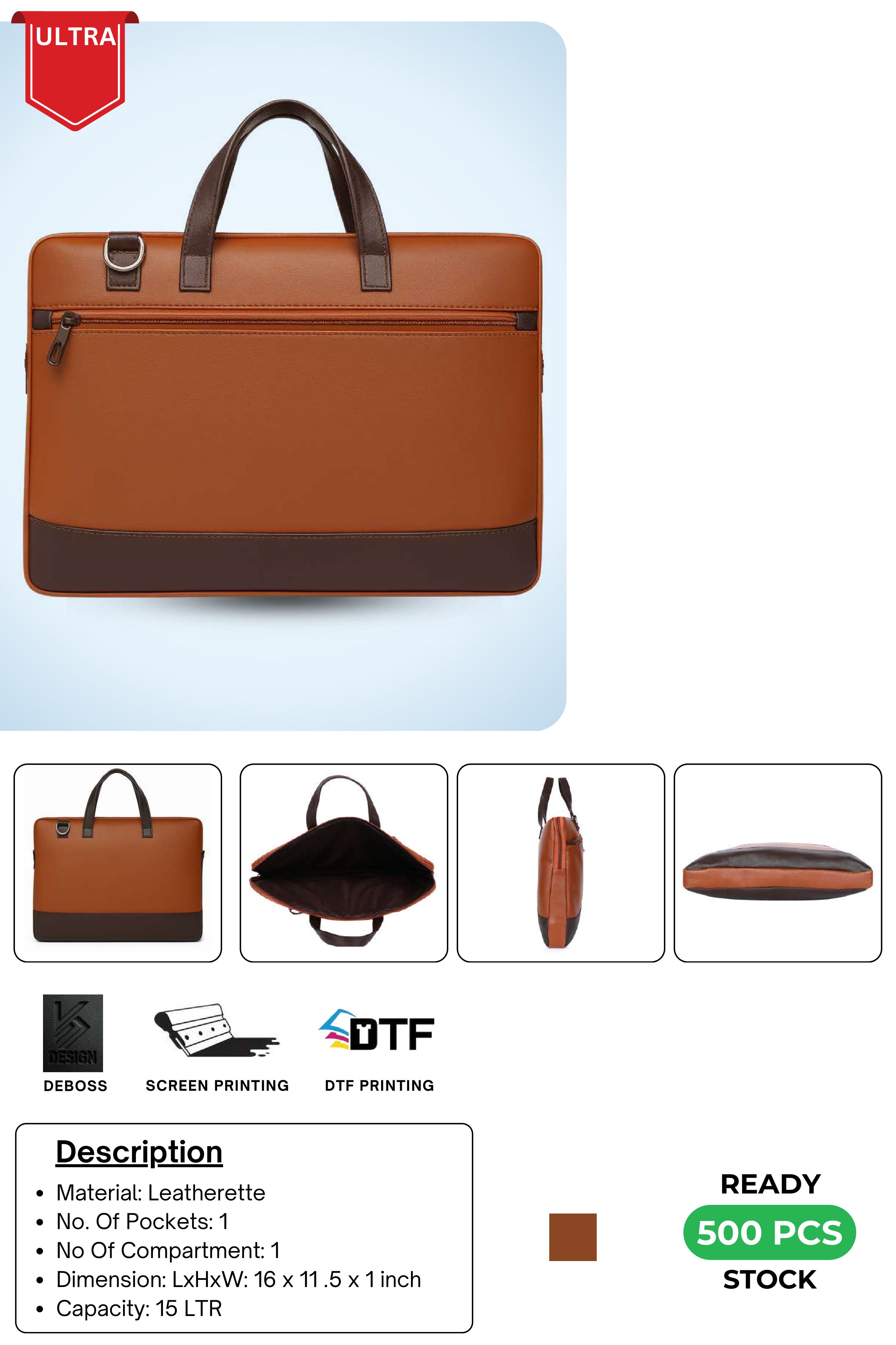 Leatherette Laptop Bag