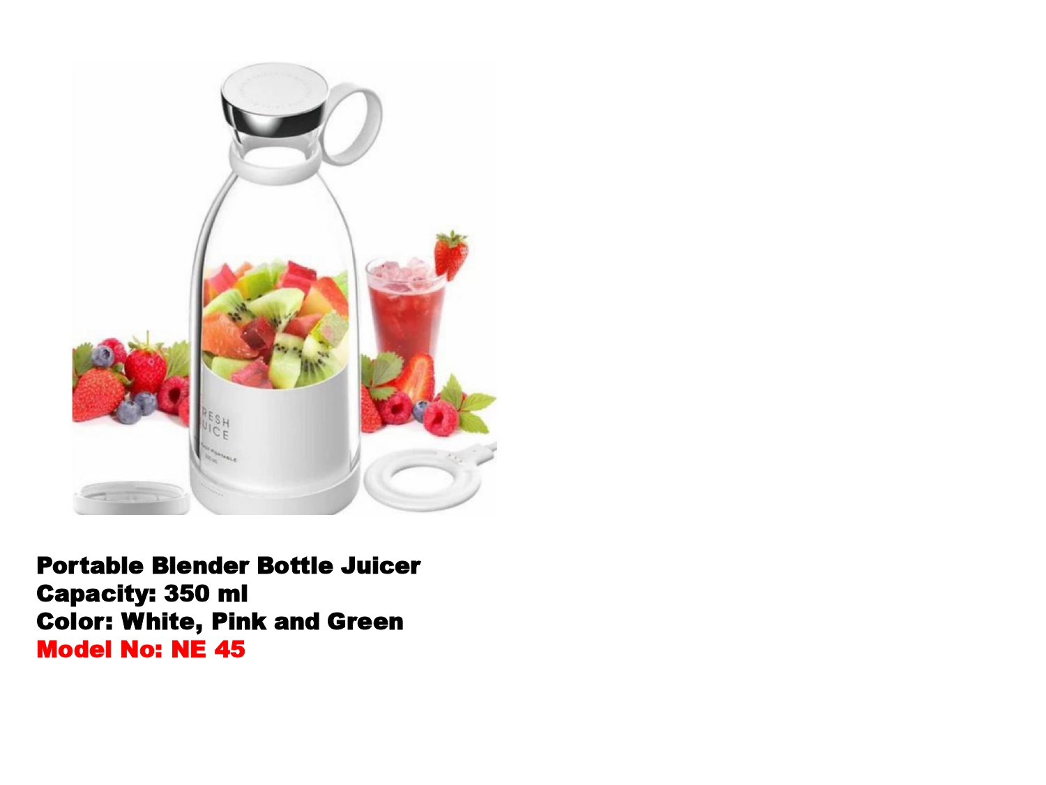 Portable Blender Bottle Juicer MIN 100 PCS