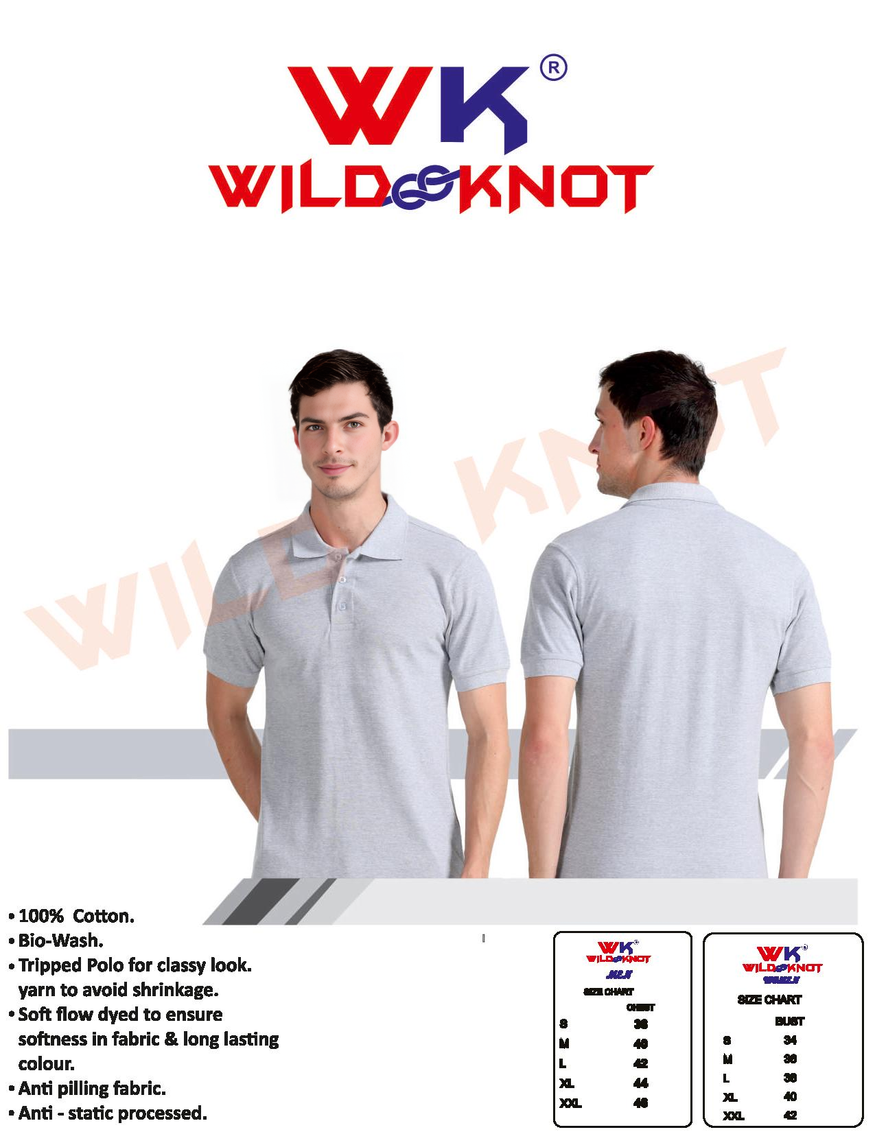 Wild & Knot Men's Cotton Polo T-Shirt