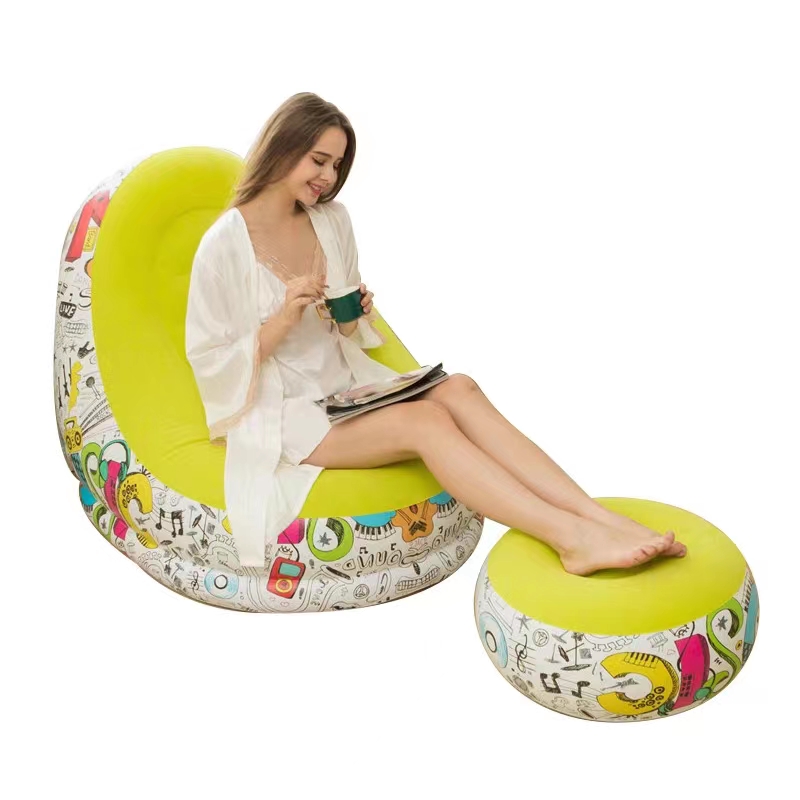 Inflatable Lounge Chair with Ottoman