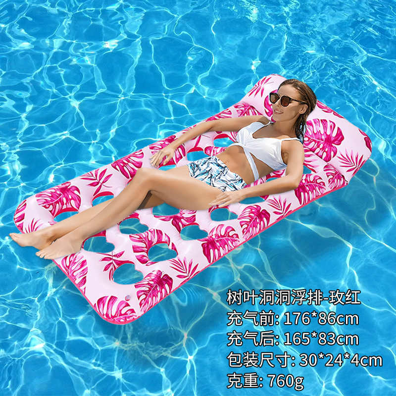 Leaf Pattern Inflatable Pool Float