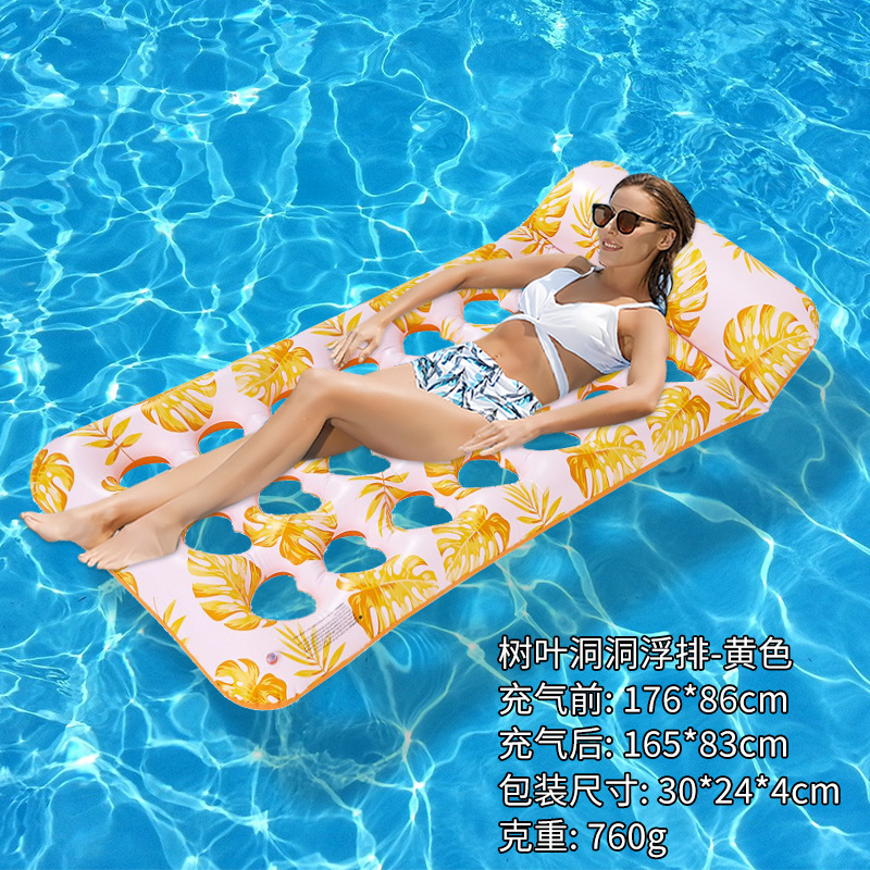 Leaf Pattern Inflatable Pool Float