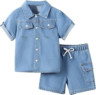 Kids Denim Shorts Set