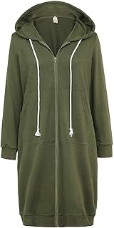 Long Hooded Zipper Sweatshirt