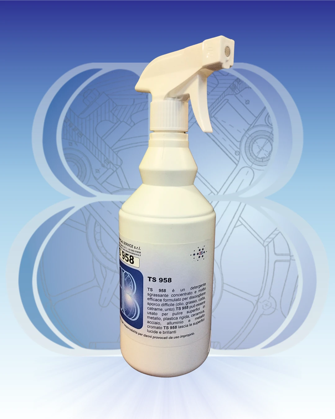 TS 958 — Biodegradable concentrated degreasing cleaner