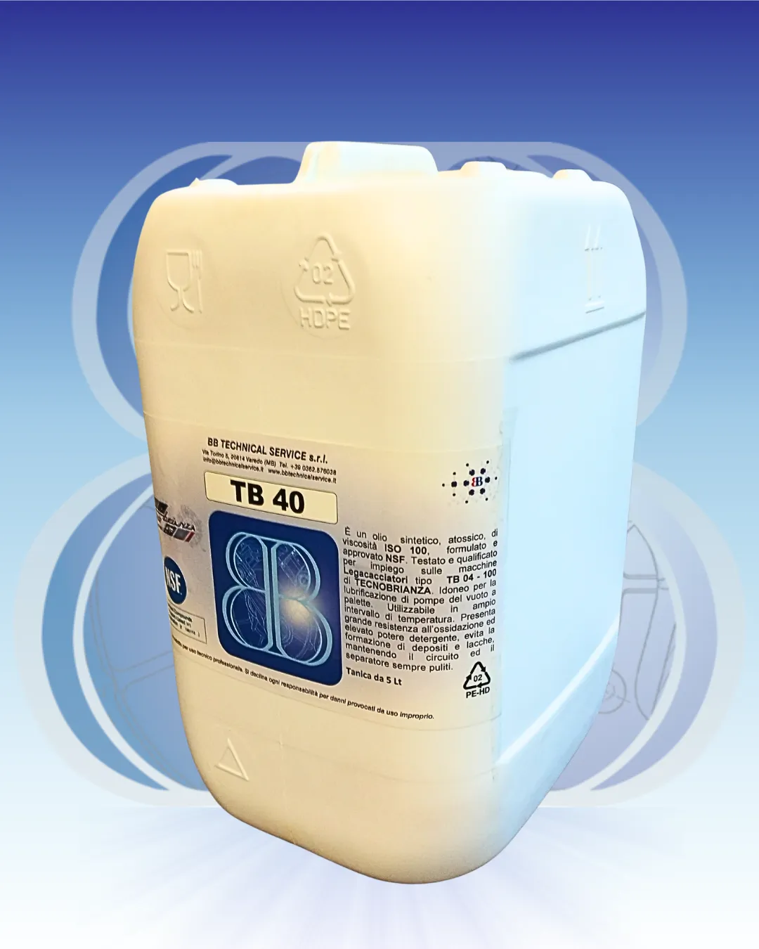 TB 40 NSF — Synthetic H1 lubricant ISO 100
