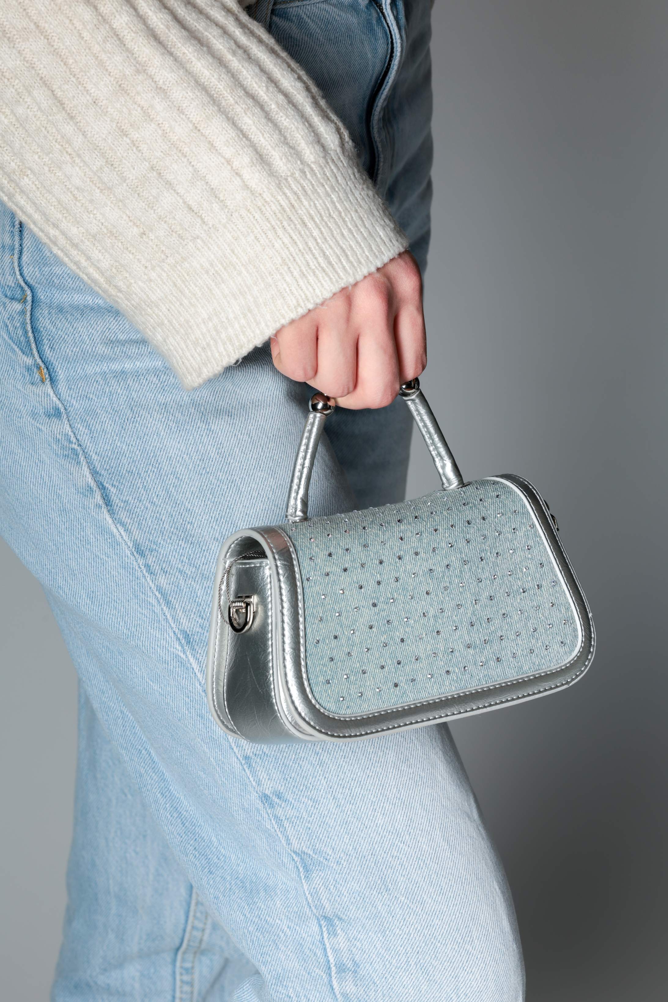 Kot taşlı el çantası