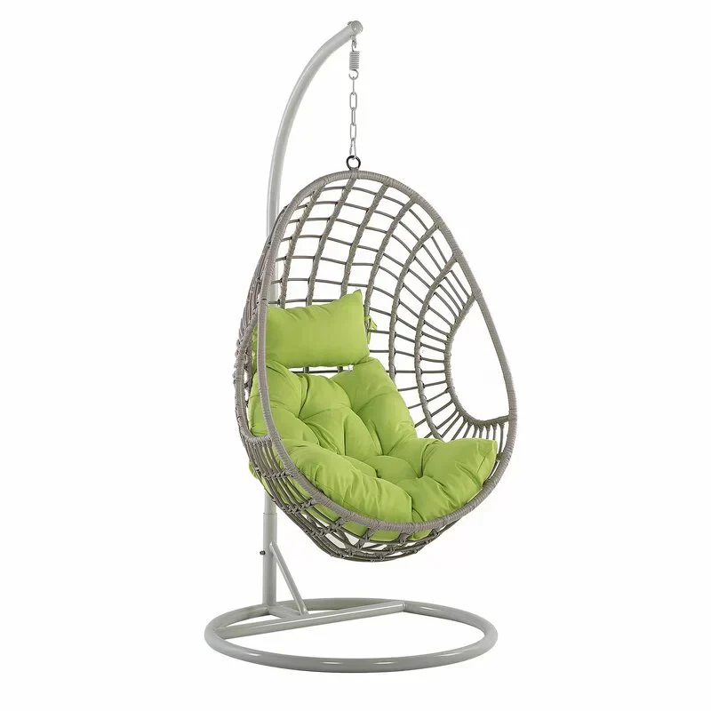 MyGreenearth Single Seater Hanging Swing With Stand - Silver